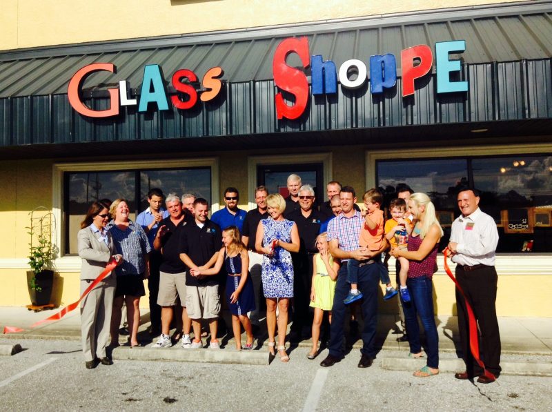 Ribbon Cutting Ceremony At The Glass Shoppe A Division Of Builders