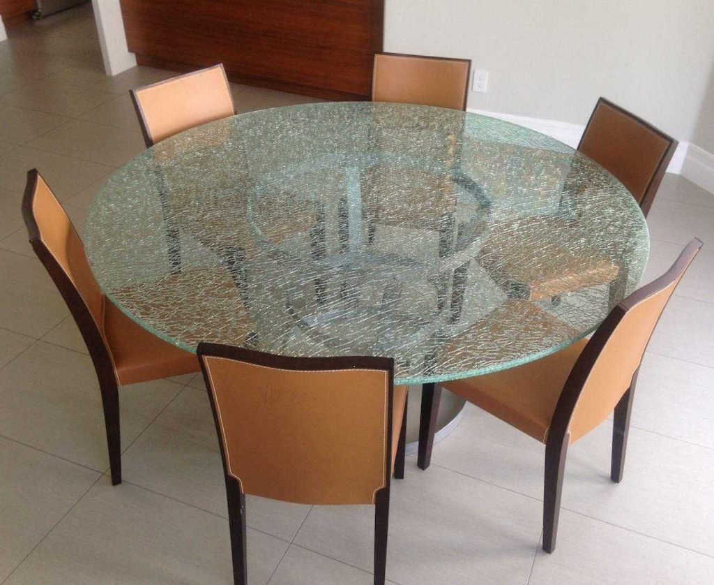 Dining Room Table Crack Glass Look